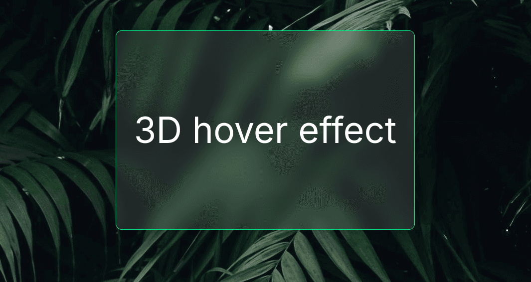 [Next.js] Creating a card component with 3D hover effect